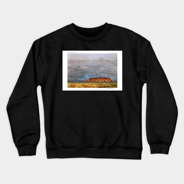 Uluru - Watercolour Crewneck Sweatshirt by pops